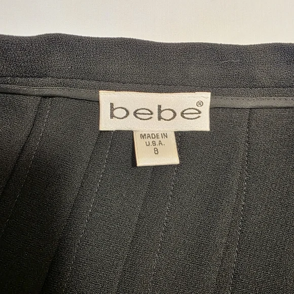bebe Pleated Black Maxi Skirt Sz 8 Like New - Picture 2 of 10